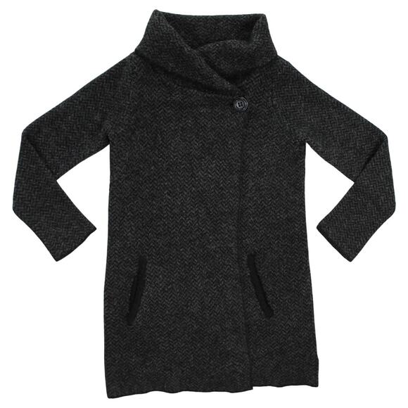 Jones New York Jones & Co Black Wool Blend Long Coat Women’s S Minimalist Grunge - Picture 1 of 9